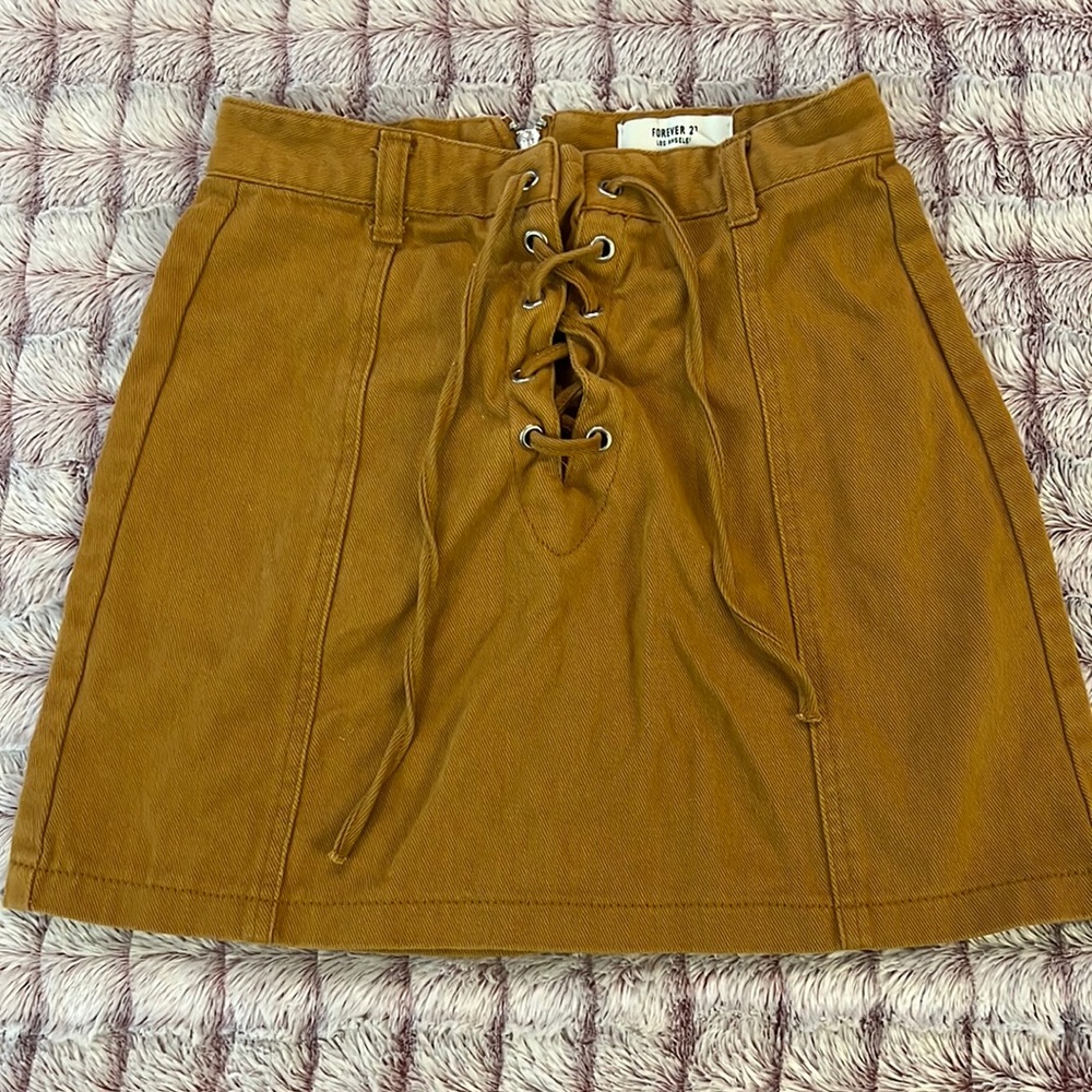Small Orange Mini Skirt with Tie and Belt Loops 🧡